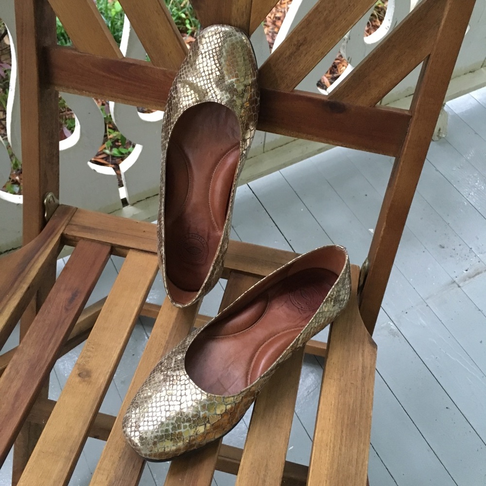 Nurture Metallic Leather Ballet Flats